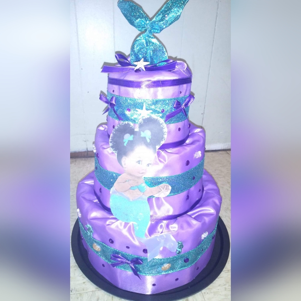 A Little Baby Mermaid Diaper cake